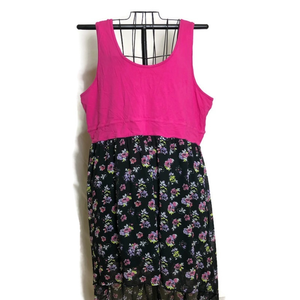 Torrid Floral High Low Maxi Dress Pink 4x